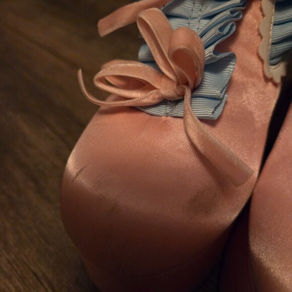 Dollskill Sugarthrillz Blue and pink satin shoes US 5 - Picture 4 of 12